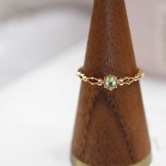 NEW Gold Plated Round Cubic Zirconia Adjustable Ring - Picture 5 of 9